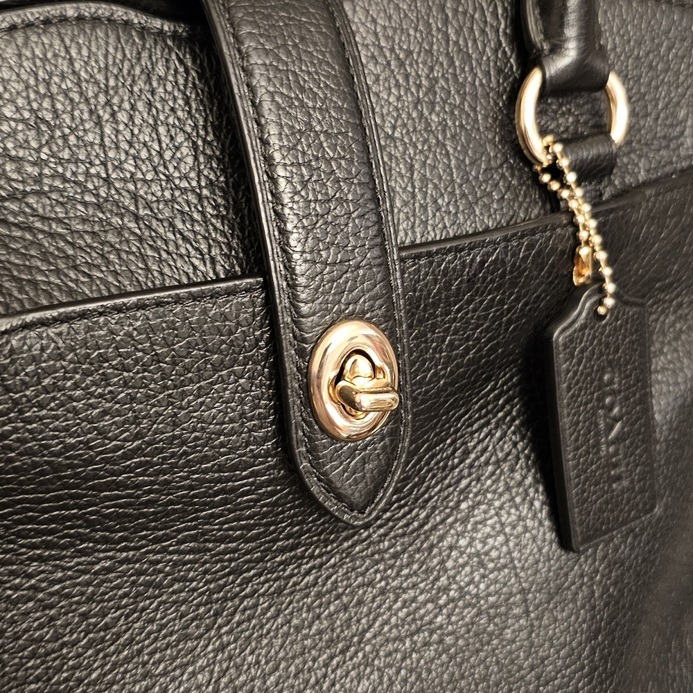 Coach Mercer Black Leather Bag 37575 - Picture 6 of 8
